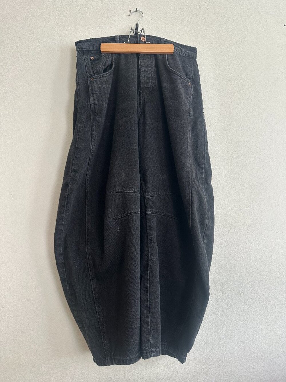 Free People Good Luck Barrel Leg Jeans, Soundwave, Size 30